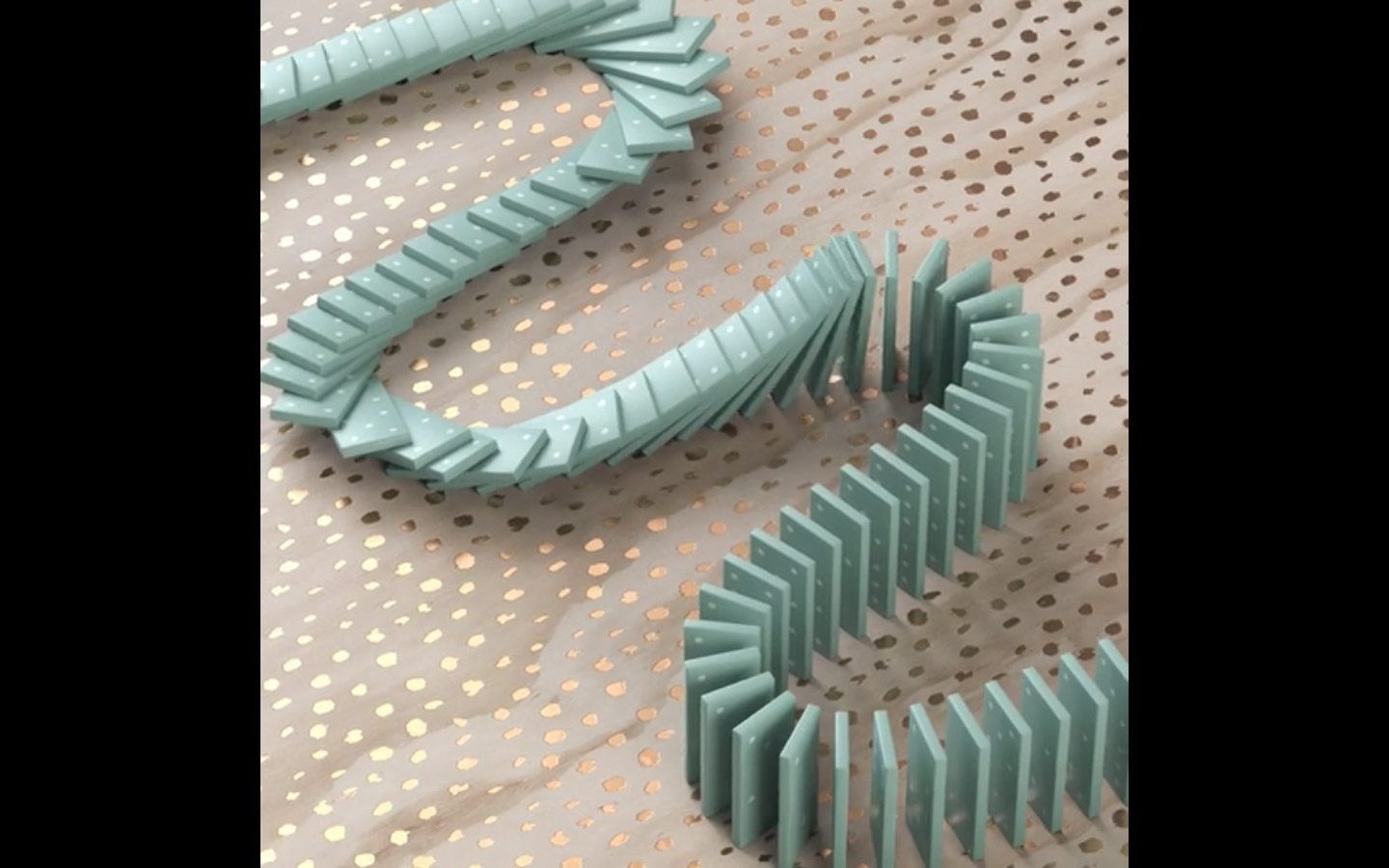 Oddly satisfying "Domino Therapy" cover image