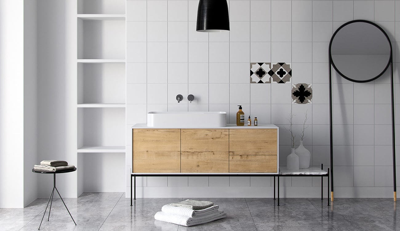 Modern Oak wood Bathroom cover image