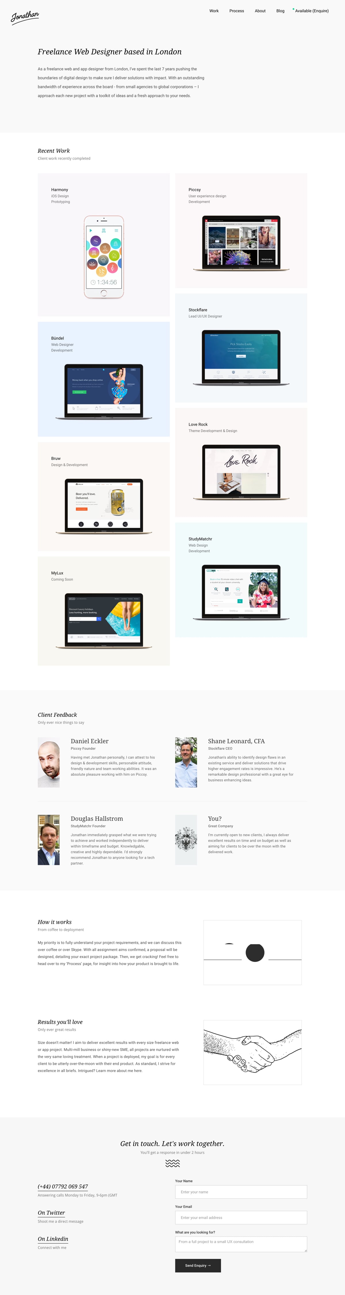 Jonathan Kelley - Freelance Web Designer cover image