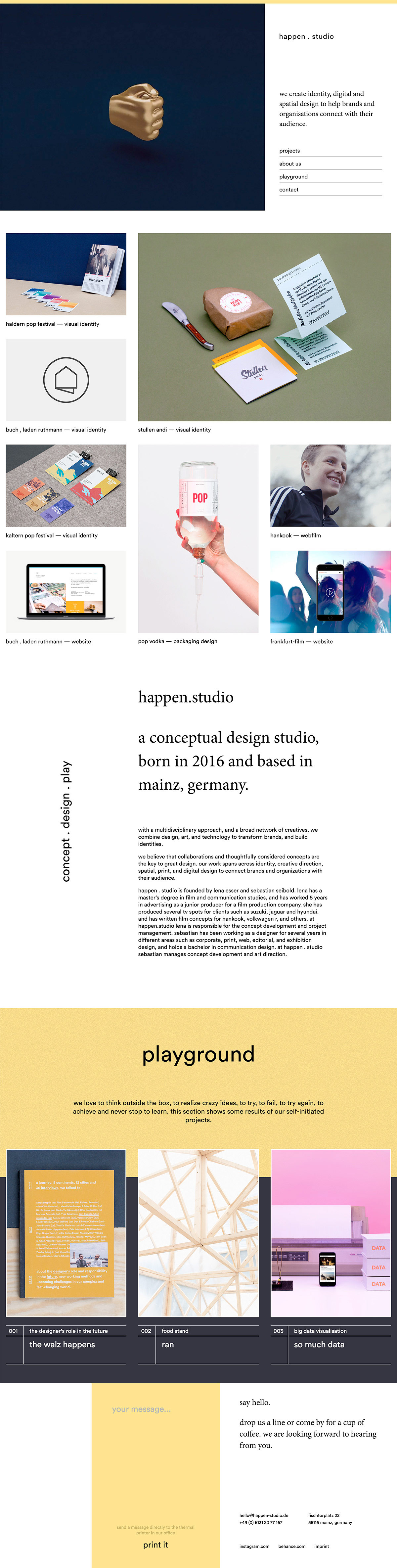 happen.studio - conceptual design studio cover image