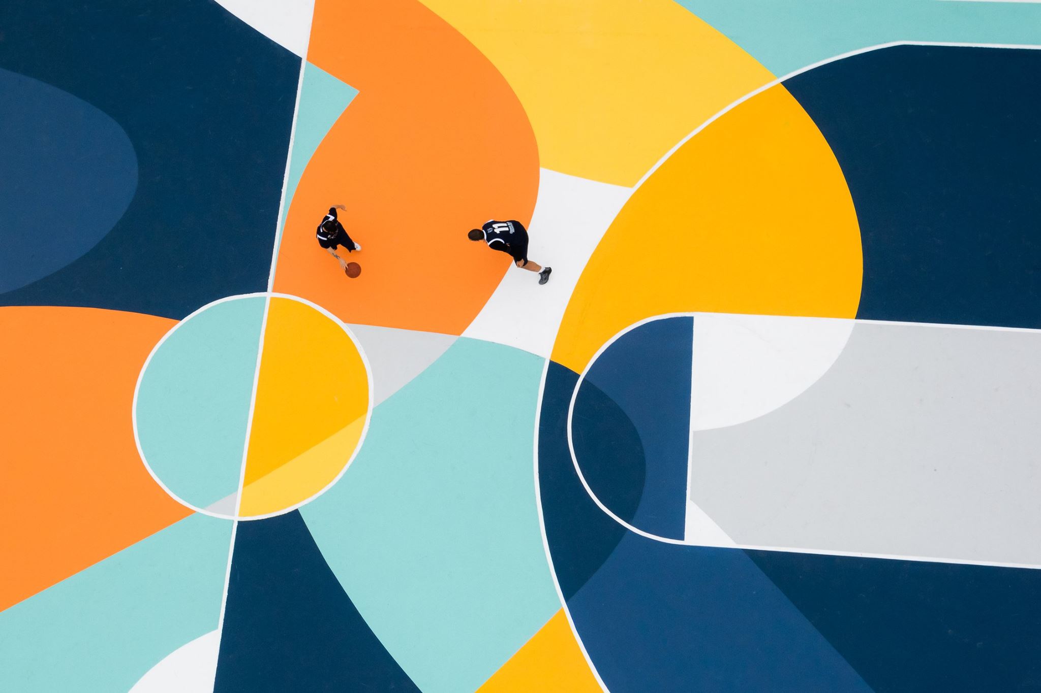 Colorful Basketball Court cover image
