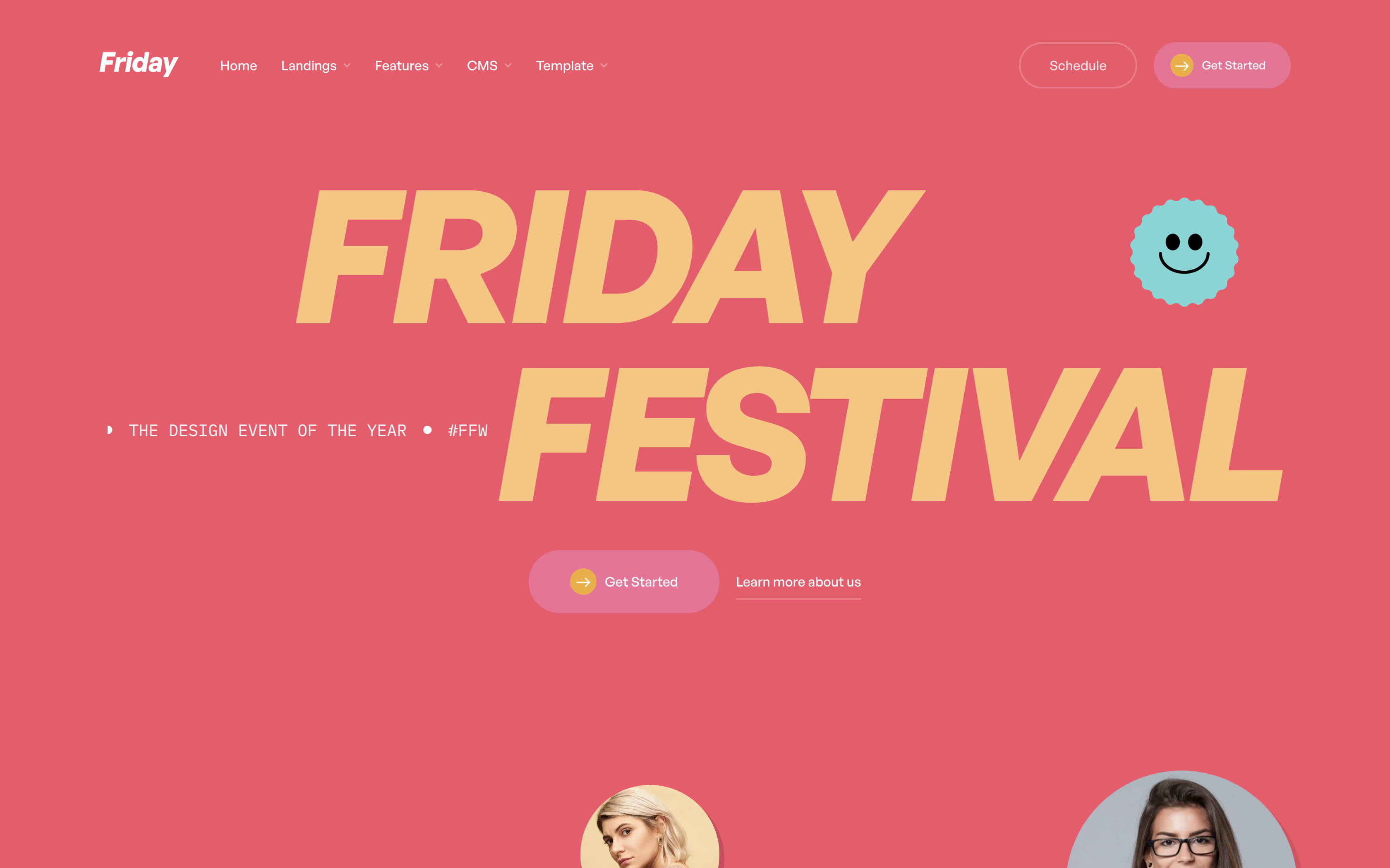 Friday Webflow template cover image