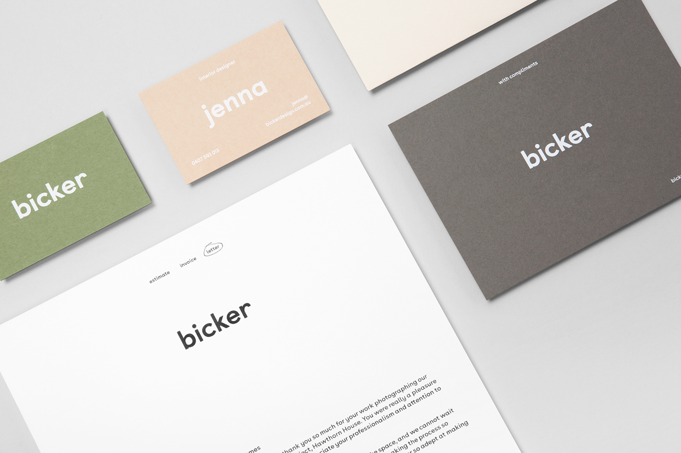 Bicker visual identity cover image