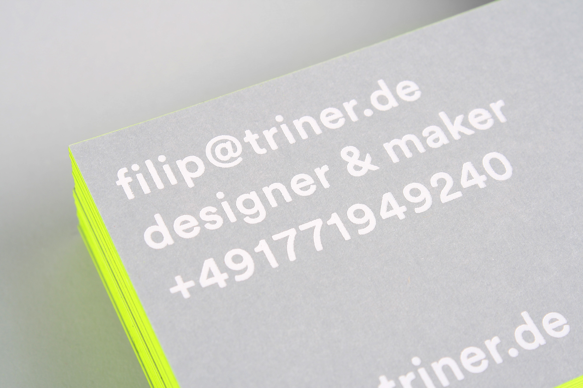Filip Triner business cards cover image