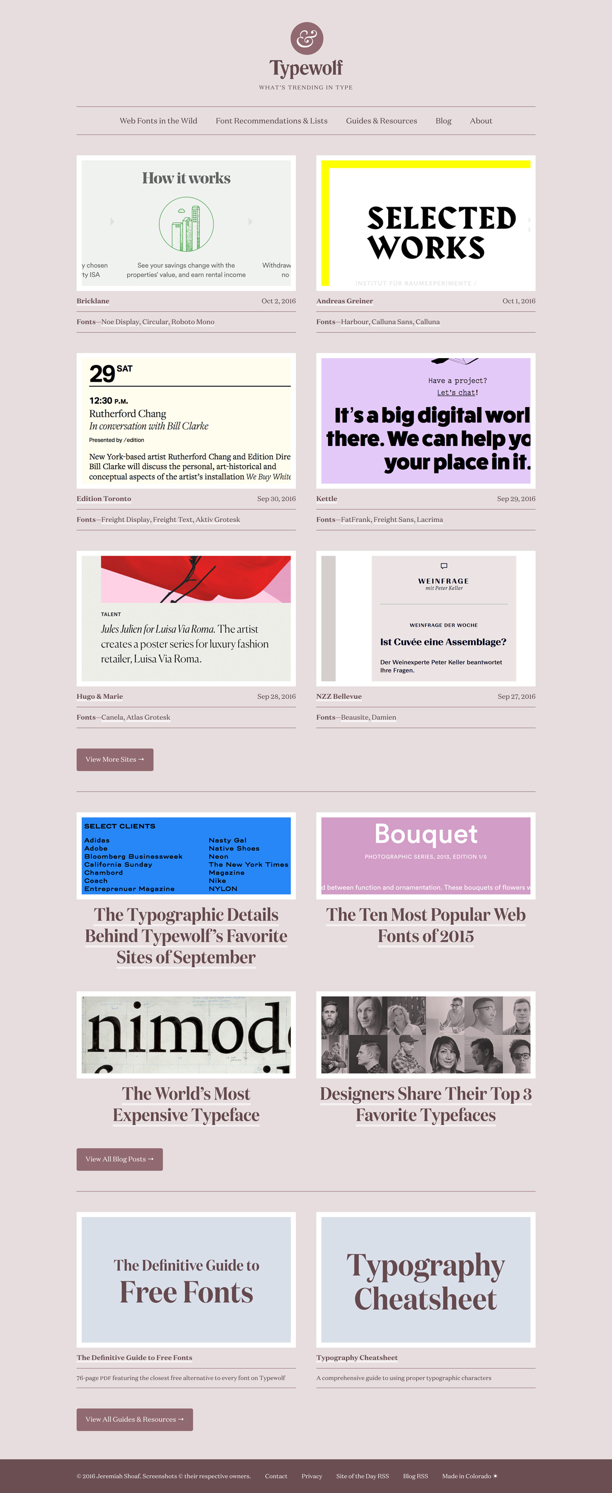 Typewolf – Type inspiration cover image