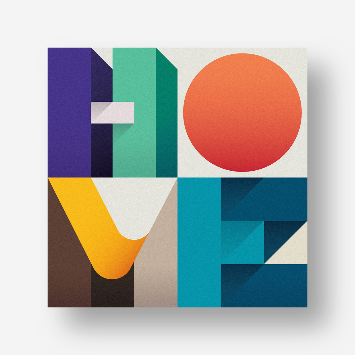 Minimal colorful type illustrations cover image