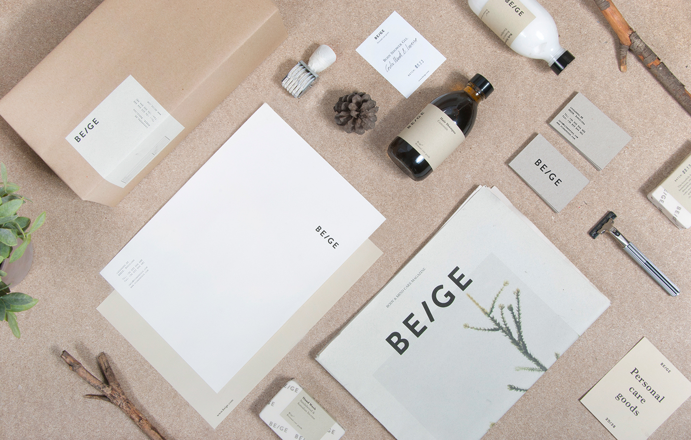 Beige corporate design & packaging cover image