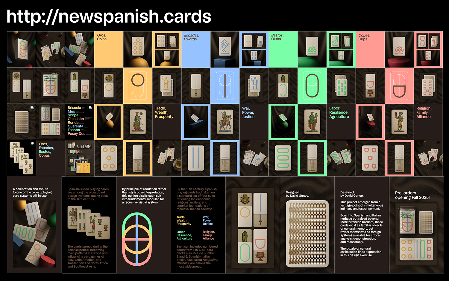 Spanish playing card designs with detailed descriptions and cultural context.