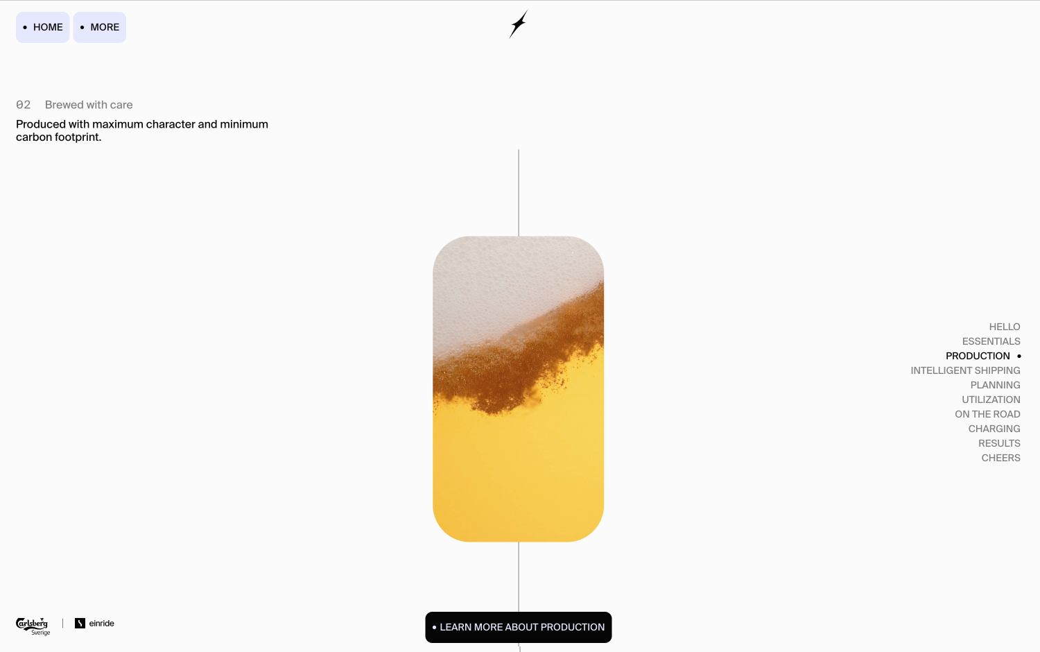 Beverage with foam