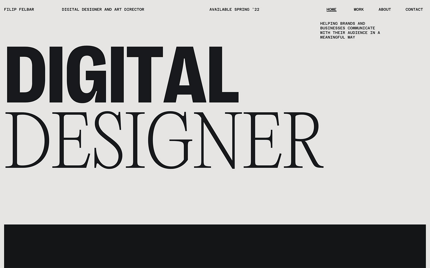 Filip Felbar - Portfolio '22 cover image