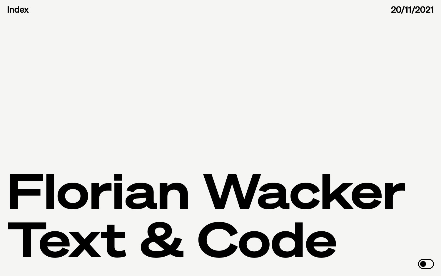 Florian Wacker. Texte & Code. cover image