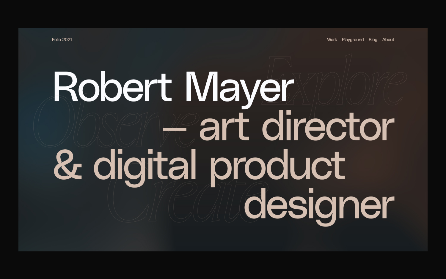 Robert Mayer Portfolio cover image