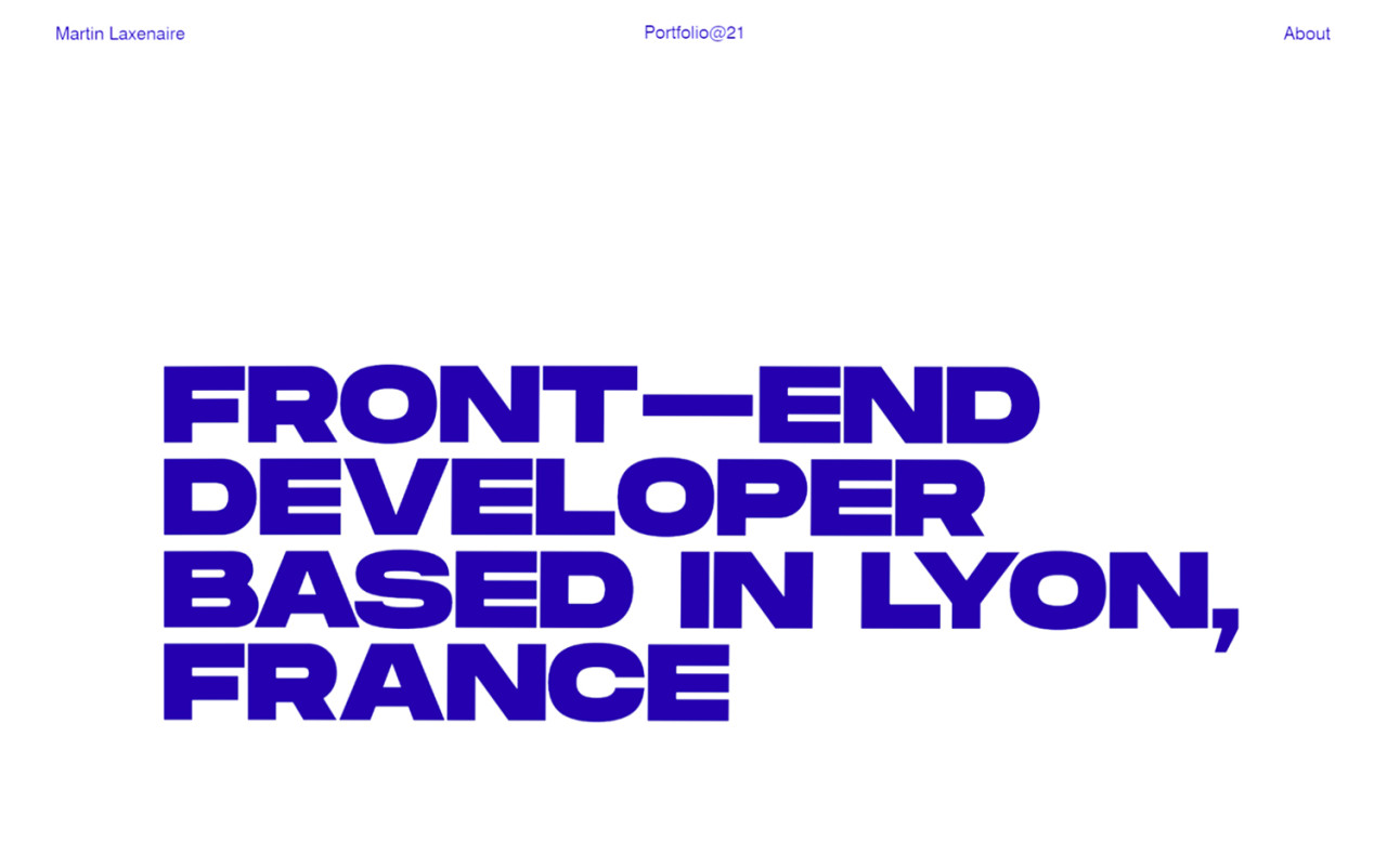 Martin Laxenaire '21 Portfolio cover image