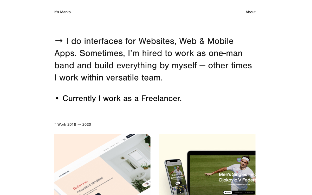 Marko Ilic • Portfolio cover image