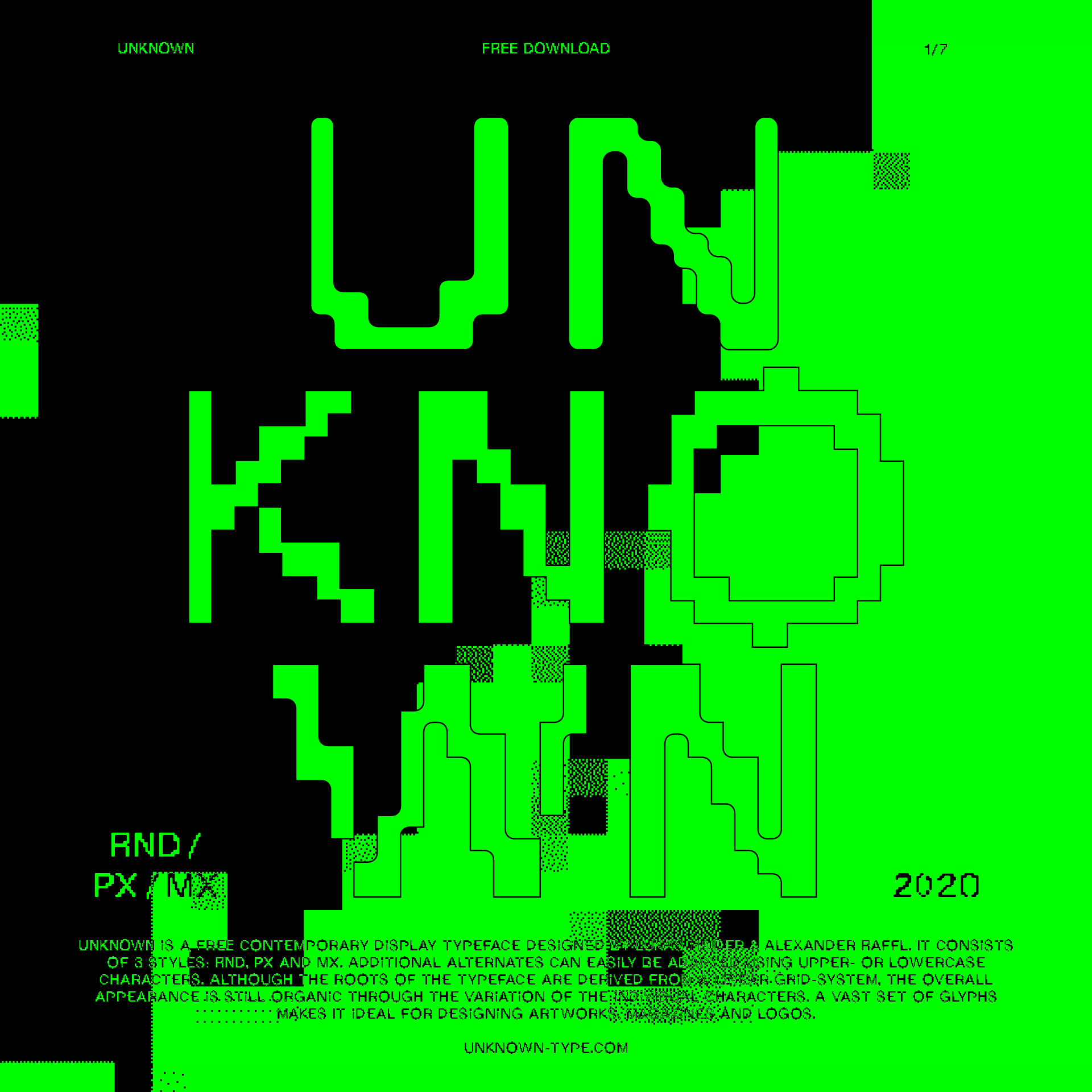 UNKNOWN Typeface cover image