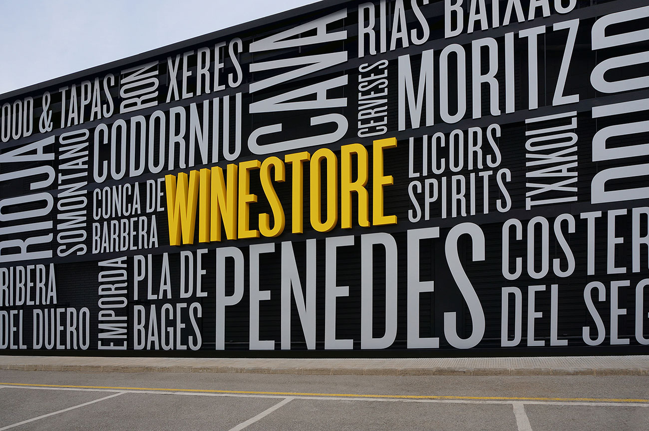 Typographic signage for a liquor store cover image