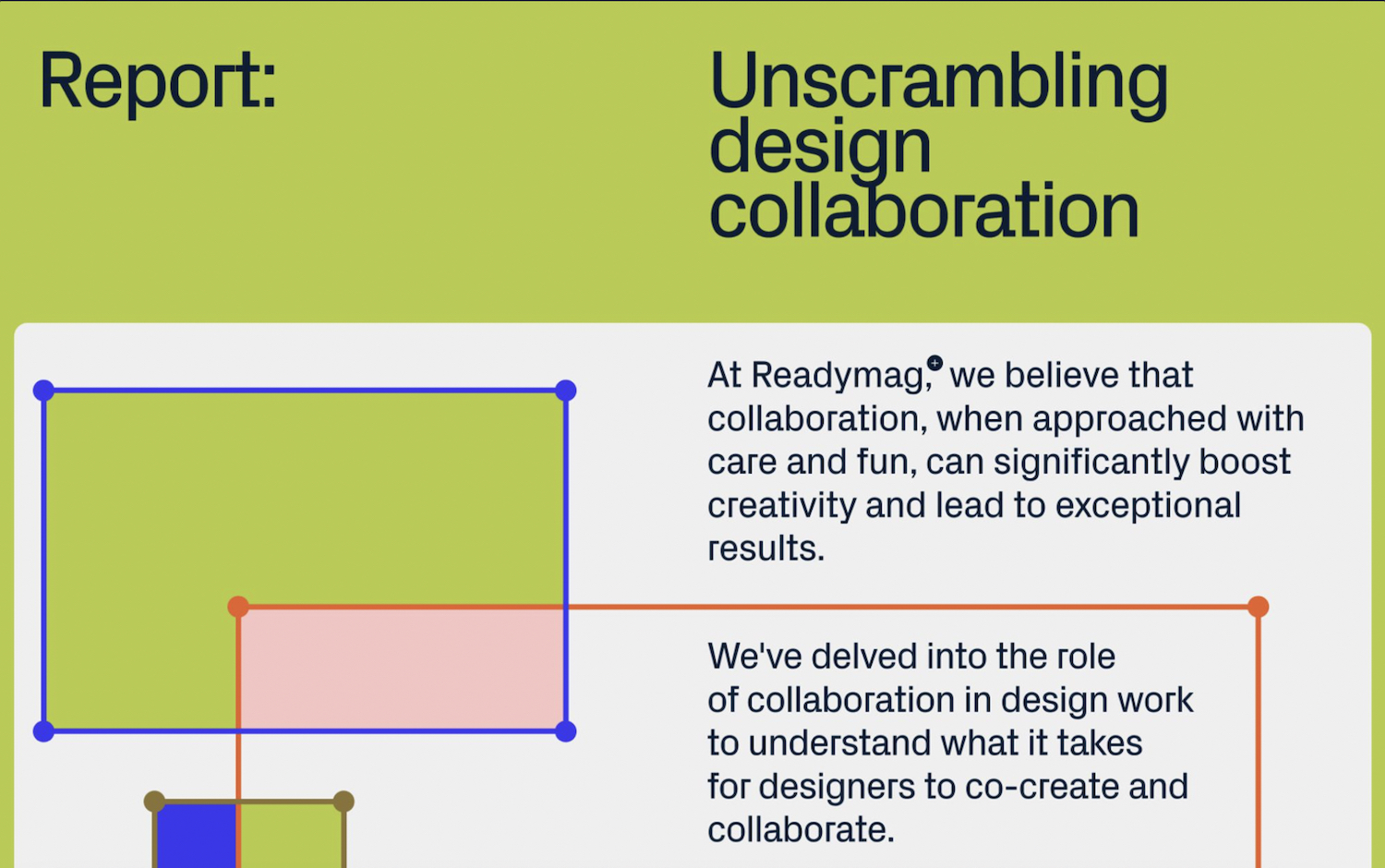Design collaboration report cover image