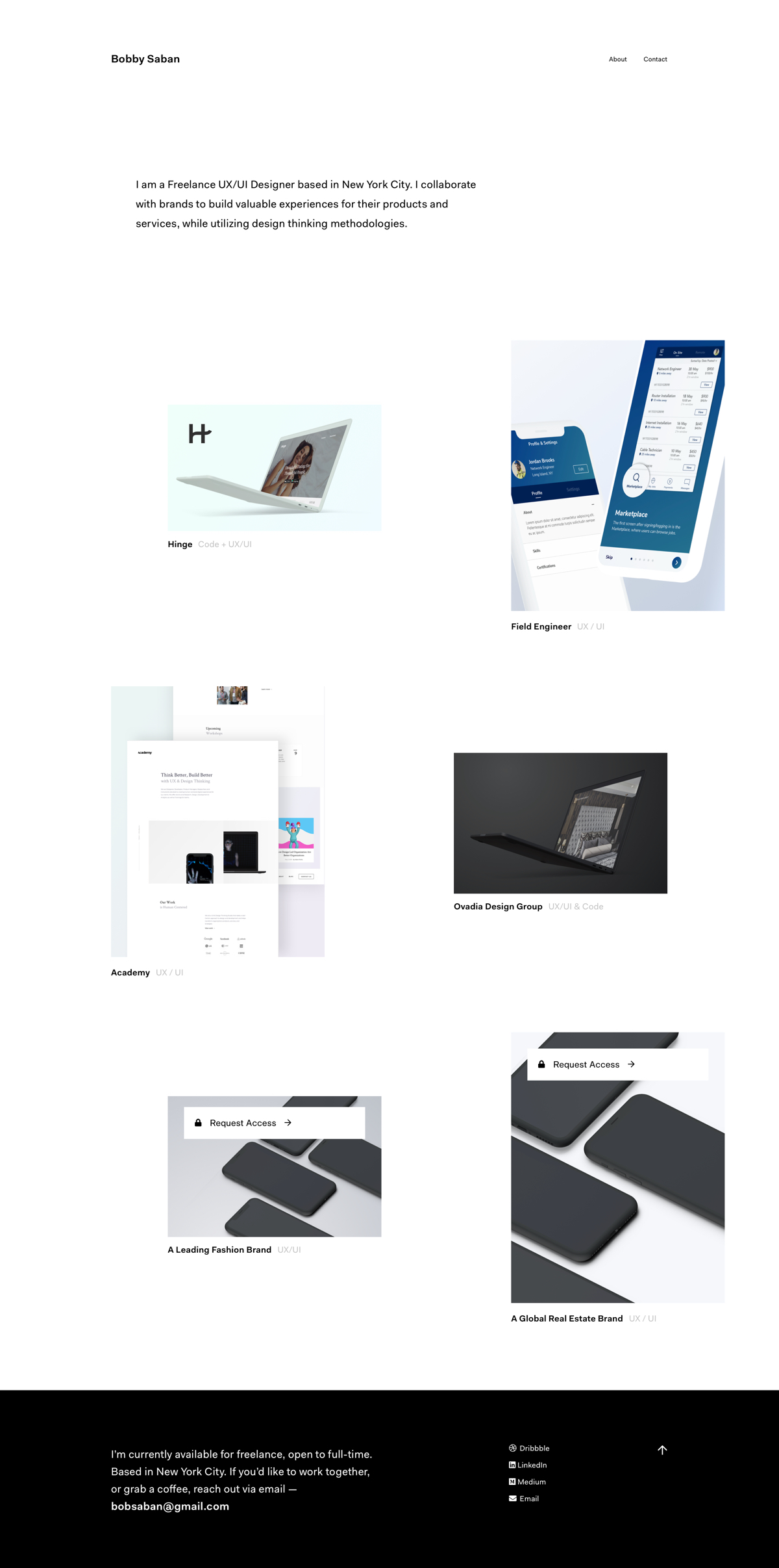 Bobby Saban Design Portfolio cover image