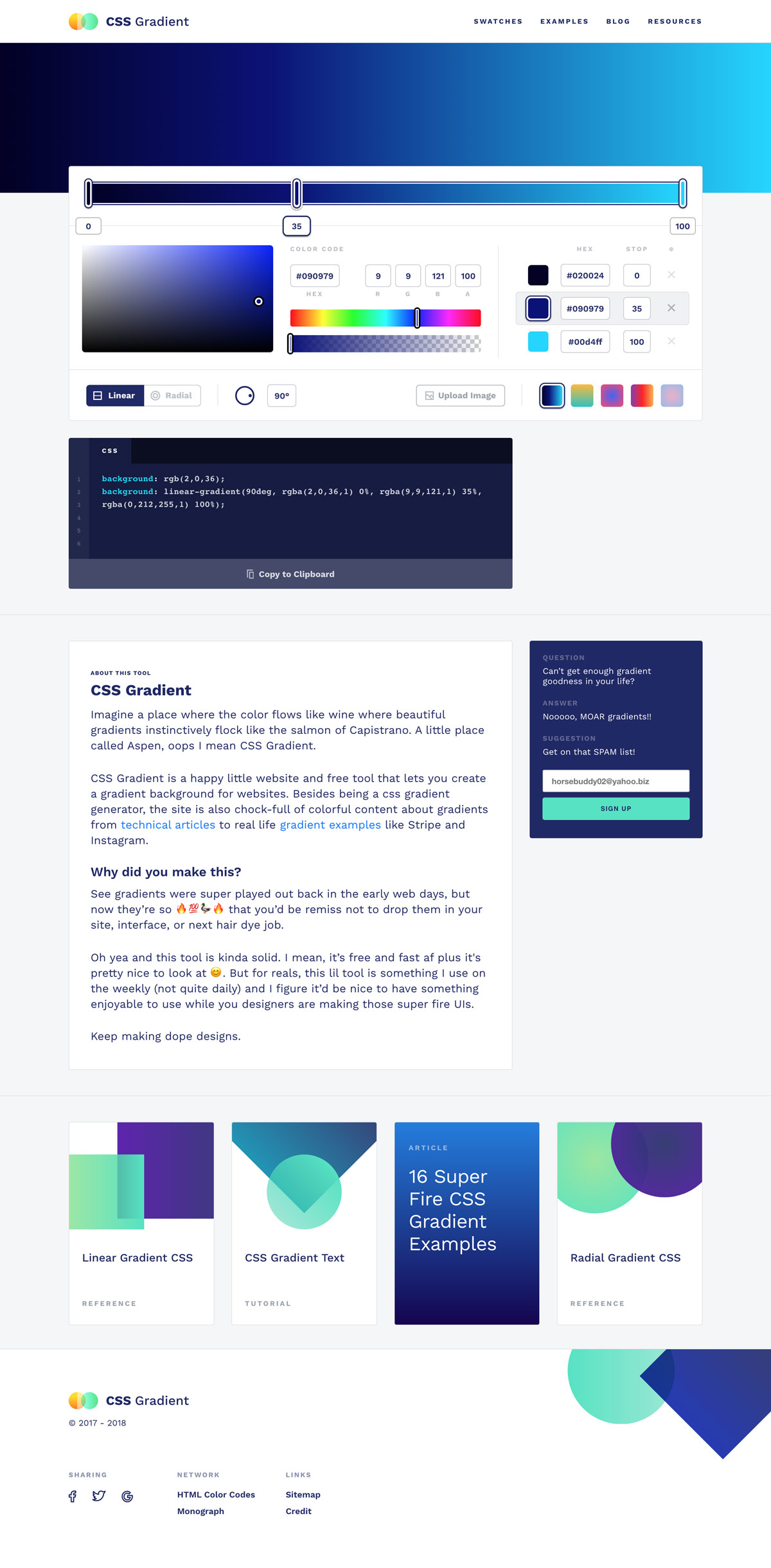 CSS Gradient cover image