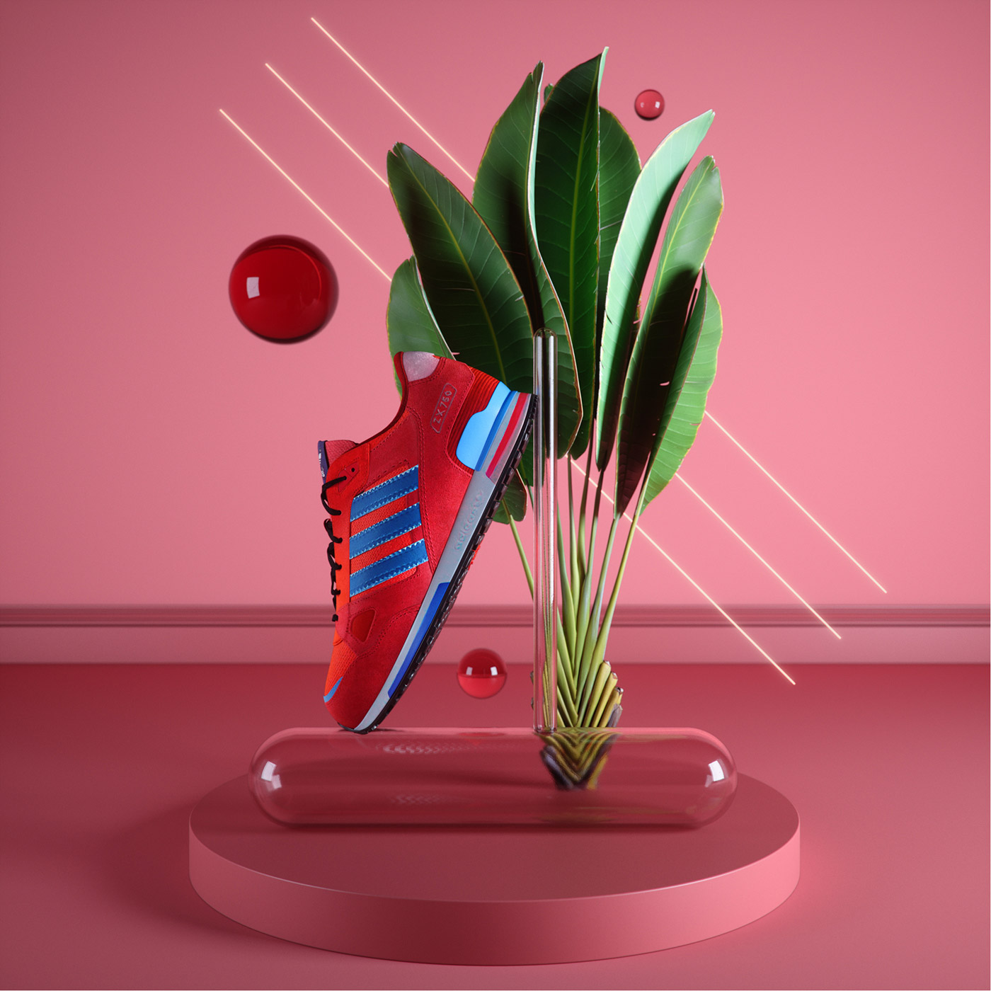 Adidas ZX-750 3D Render cover image