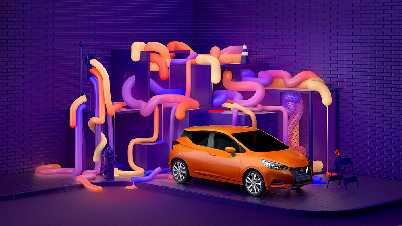Nissan Micra 3D Art Campaign cover image